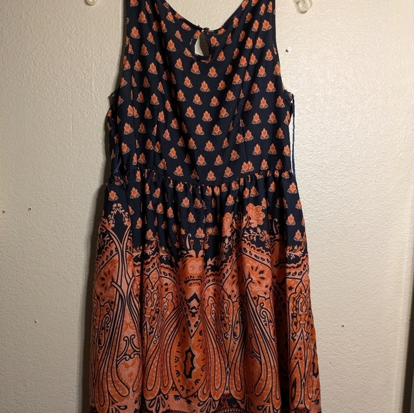 ultra Pink Navy and Orange Sleeveless Dress Size Xl Pre-owned - Picture 7 of 7